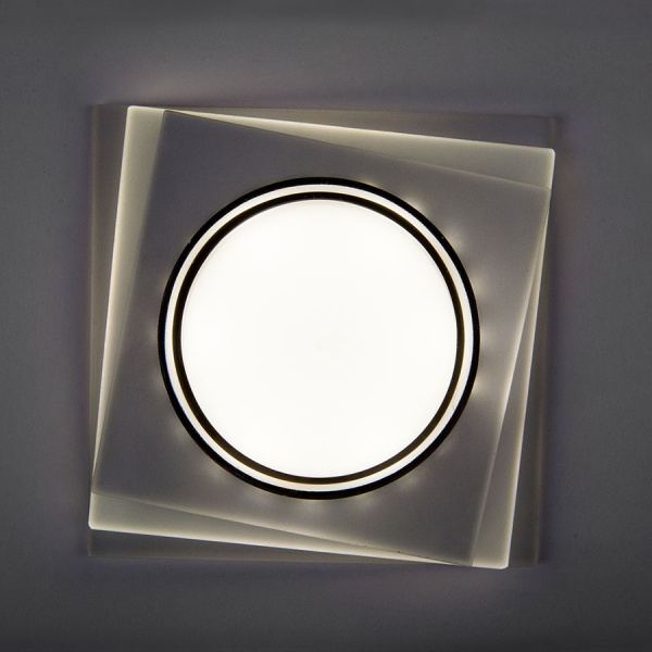 Светильник встраиваемый GX53-H38 квадрат 3-х уровневый матовый General