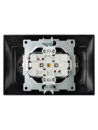 Розетка двойная 2П+З 16А 250В с защ. шт. графит "Лама" TDM