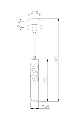 Подвесной светильник 11Вт 4000K Черный IP20 Torre P037PL-L11B4K Technical