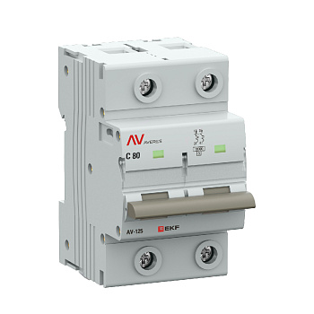 Выключатель автоматический ВА МОД AV-125 2П 80A C 10кА AVERES EKF