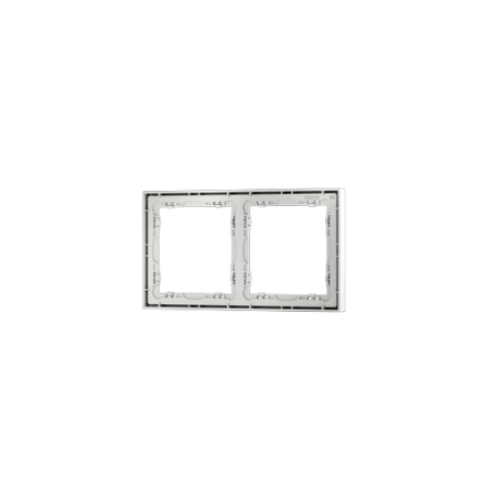 Рамка пластиковая Voltum S70 на 2 поста, (белый матовый)