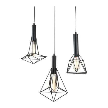 Подвесной светильник 3*E27 60Вт Черный IP20 Spider T021-03-B Maytoni