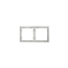 Рамка пластиковая Voltum S70 на 2 поста, (белый матовый)