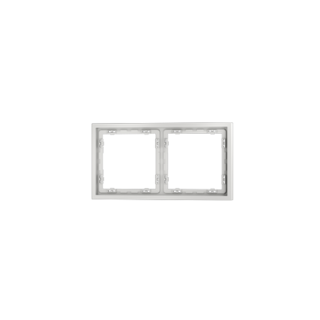 Рамка пластиковая Voltum S70 на 2 поста, (белый матовый)