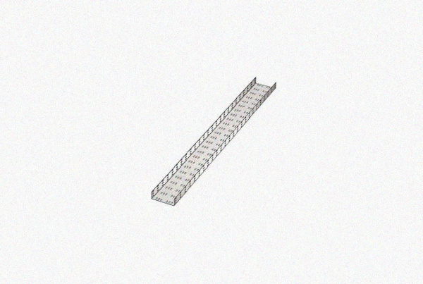 Лоток замковый перфорированный ЛМЗ 100х50х3000 УТ1,5, оцинкованный лист, S0,7.
