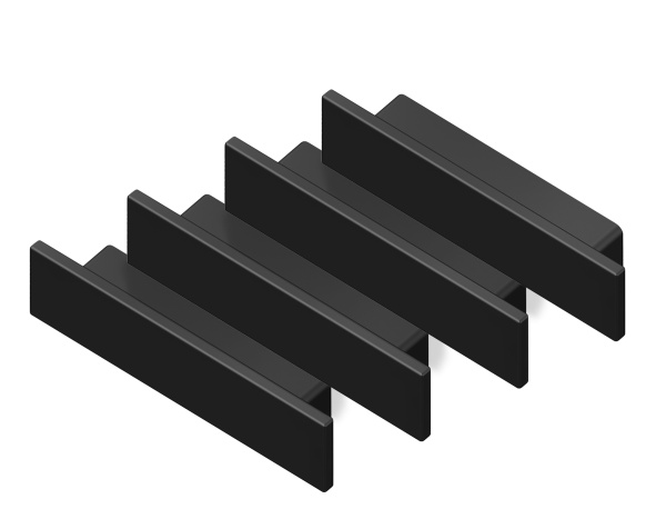 Заглушка GP8451 BK черный 23.8*6 для накладного алюминиевого профиля GP1800 (комплект 4шт) Ambrella Light