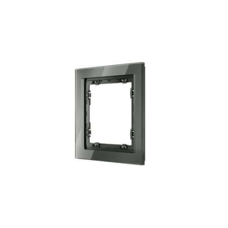 Рамка стеклянная Voltum S70 на 1 пост, (титан, стекло)