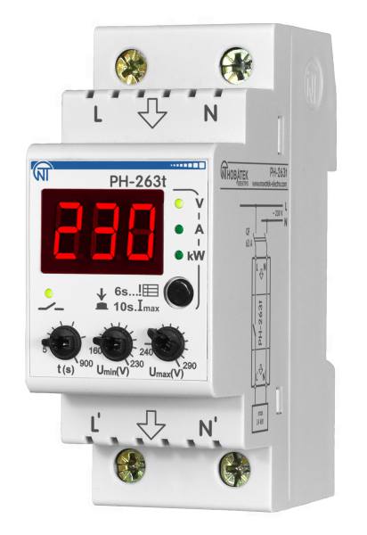 Реле напряжения РН-263Т Новатек-Электро