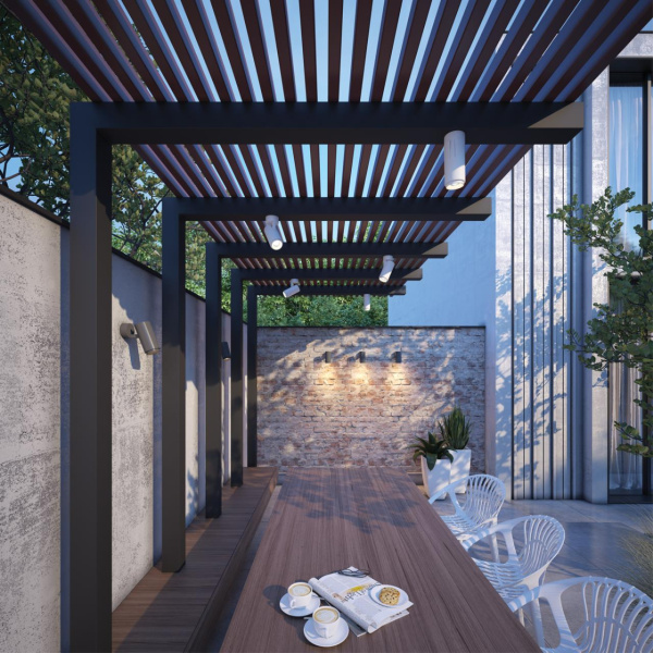 Ландшафтный св-к IP54 LED 4000K 9W 220-240V KAIMAS темно-серый NOVOTECH