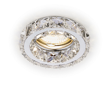 Встраиваемый точечный светильник K112 CL/CH хром/прозрачный хрусталь MR16 Ambrella Light