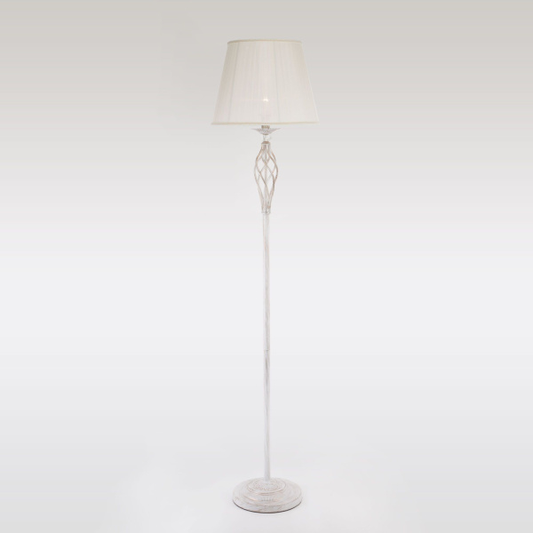 Торшер с абажуром 1*E14 40Вт белый с золотом IP20 Selesta (01003/1 белый с золотом) Eurosvet