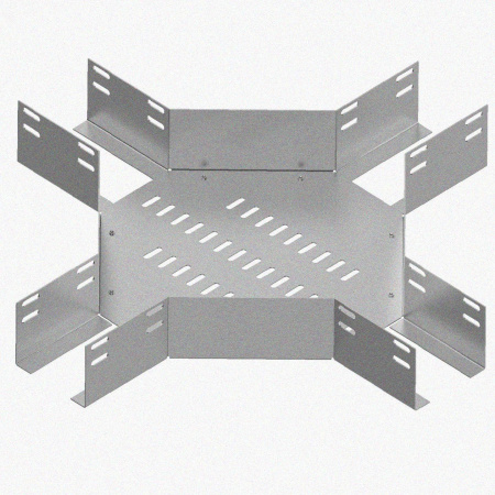 Лоток крестообразный глухой КМГ 500х50 УТ1,5, оцинкованный лист S1,5