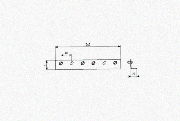 Соединитель лотковый замковый СЛЗх80х1,0 УТ1,5, горячее цинкование, S1,0