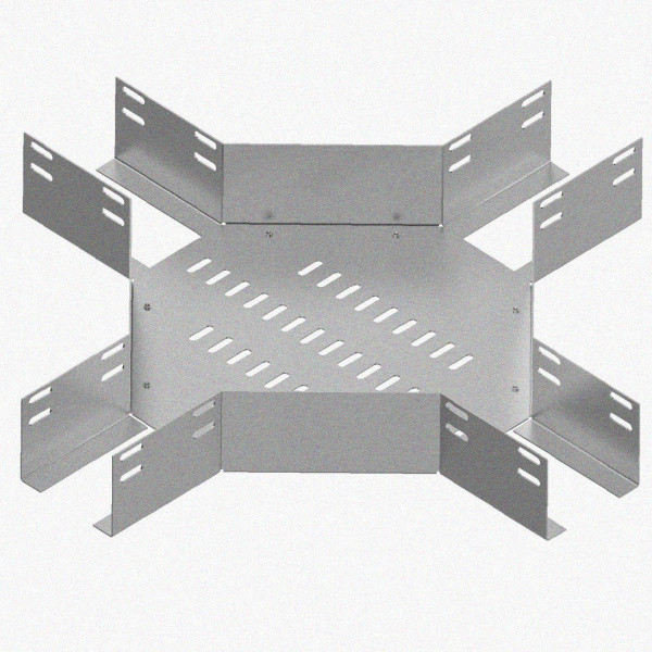 Лоток крестообразный глухой КМГ 500х50 УТ1,5, оцинкованный лист S1,5