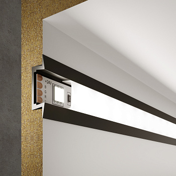 Профиль встраиваемый алюминиевый д/ленты св/д черный/белый LL-2-ALP007 Elektrostandard