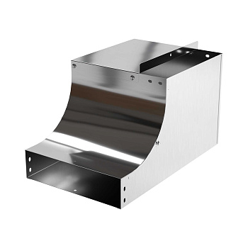 Угол CSSD 90 вертикальный внутренний переходник правосторонний осн.600 H100, нержавеющая сталь AISI 304, в комплекте с крепежнымиэлементами и соединит