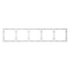Рамка пластиковая Voltum S70 на 5 постов, (белый матовый)