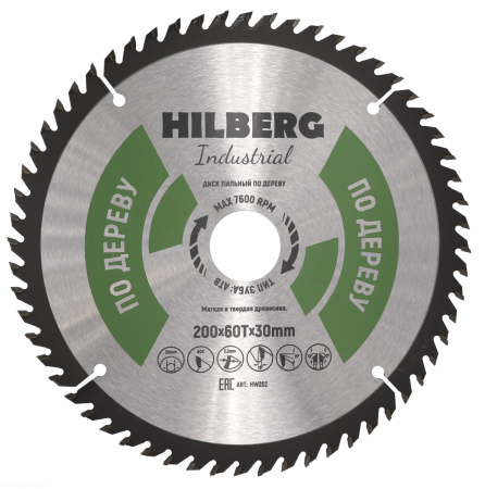 Диск пильный Industrial Дерево 200*30*24Т HW200 Hilberg
