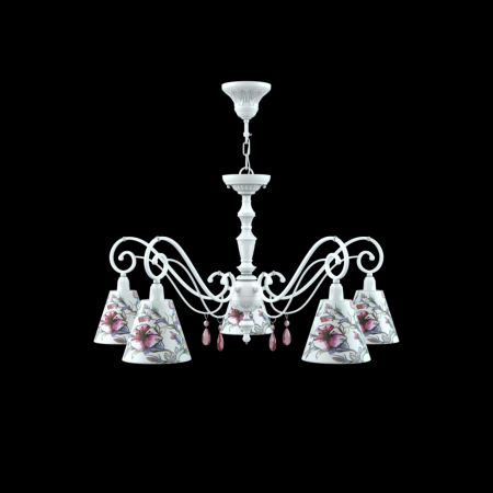 Люстра 5*E14 40Вт Матовый Белый IP20 Classic 19 E3-05-WM-LMP-O-13-CRL-E3-05-PK-DN Maytoni