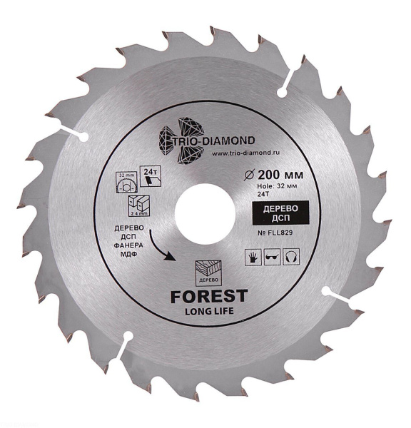 Диск пильный 200*32/30*24Т FLL829 Trio-Diamond