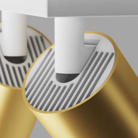 Потолочный светильник 2*GU10 10Вт Белый и Матовое золото IP20 Ceiling & Wall C051CL-U-2WMG Technical Maytoni