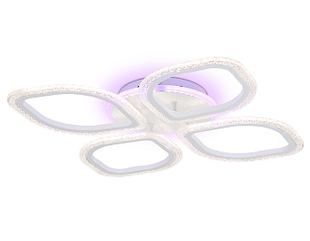 Светильник потолочный светодиодный с пультом FA4501/4 WH белый 75W 3000K+BL/4200K+PU/3000K+6400K 500*500*75 (ПДУ ИК) Ambrella Light