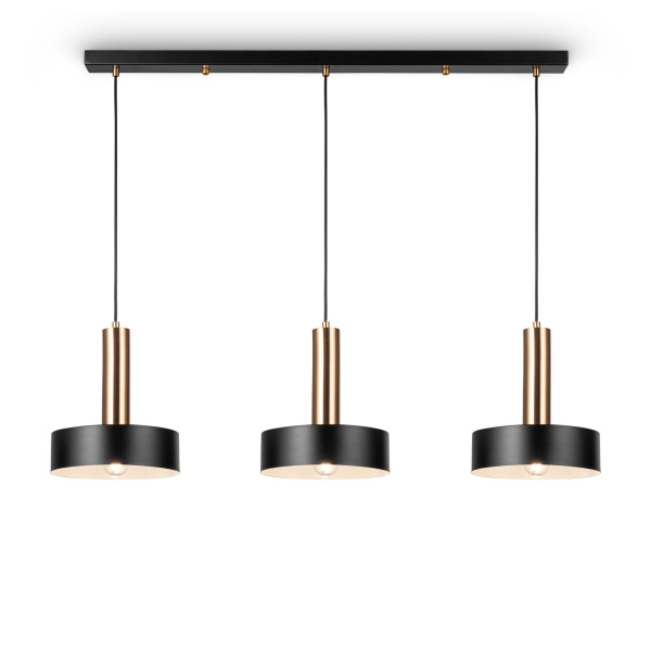 Подвесной светильник 3*E27 40Вт Черный и Латунь IP20 Izza FR4008PL-03BBS Freya