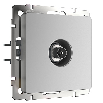 ТВ-розетка проходная (серебряный) СУ IP20 Werkel