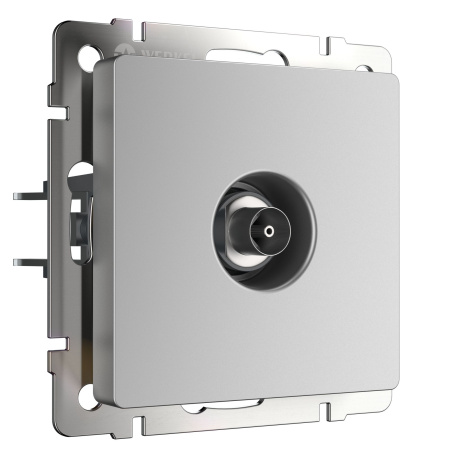 Встраиваемые механизмы Розетка СУ TV оконечная 16А серебряный IP20 Werkel