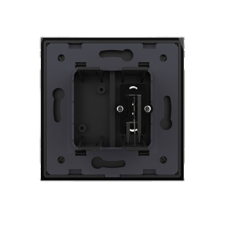 Розетка аудио RCA "2-ой тюльпан" Черная Livolo