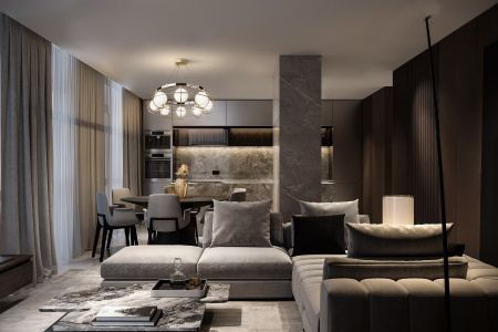 Подвесной светильник 8*G9 40Вт Золото и Хром IP20 Carcass MOD312PL-08GCH Maytoni