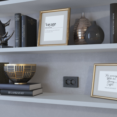 Hammer Рамка для двойной розетки (черный) Werkel