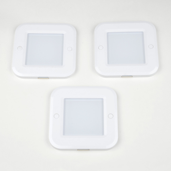 Комплект мебельных св-ков 3штx6W(255lm) 4200K сенсор/диммер 85x85x6.5 IP20 Uniel