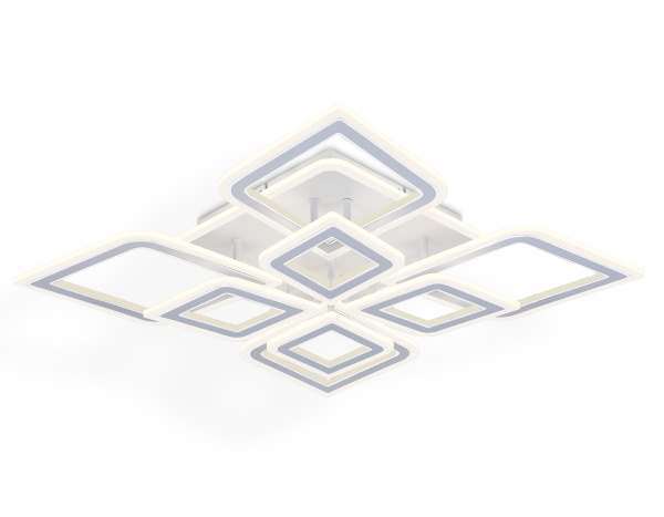 Светильник светодиодный потолочный с пультом FA8911/4+4 WH/CH белый/хром 162W 3000K-6400K 560*560*120 (ПДУ РАДИО 2.4G) Ambrella Light