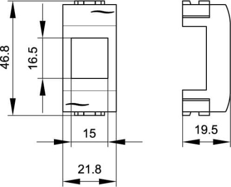 Адаптер для информационных разъемов Keystone, белый, 1мод. DKC