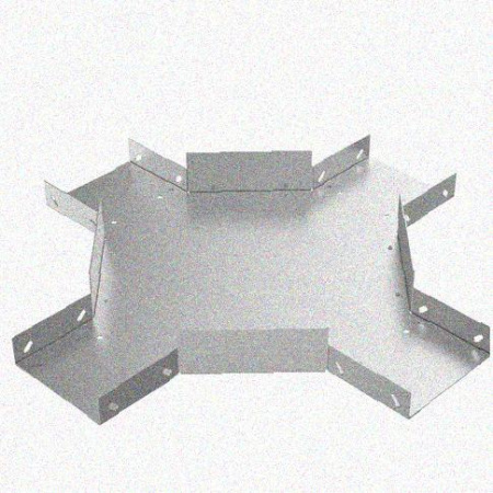 Лоток крестообразный замковый глухой КМЗГ 150х80 УТ1,5, оцинкованный лист, S1,0