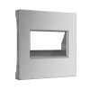 Накладка для двойной розетки Еthernet RJ-45 (серебряный рифленый) СУ IP20 Werkel