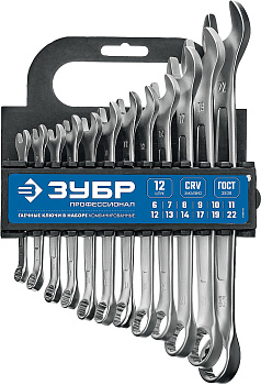 Набор комбинированных гаечных ключей 12 шт, 6 - 22 мм, (B) ЗУБР