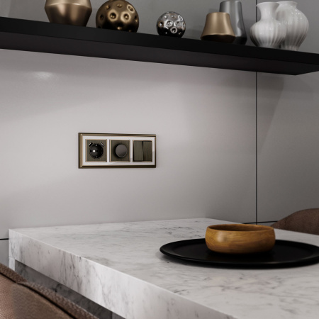 Накладка для USB розетки (бронзовый) Werkel