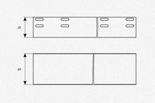 Лоток глухой ЛМГ 400х65х3000 УХЛ1, оцинкованный лист, S1,5