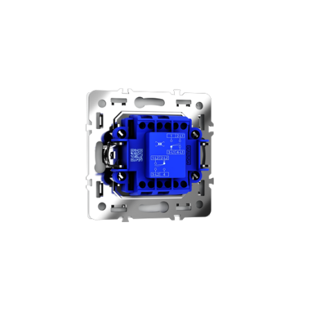 Перекрестный переключатель встраиваемый Voltum S70 одноклавишный 10А, (белый матовый)
