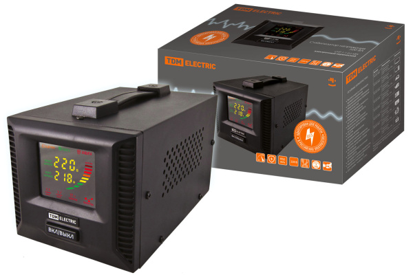 Стабилизатор напряжения СНР1-1-0,5кВА электронный переносной TDM Стабилизатор напряжения СНР1-1-0,5кВА электронный переносной TDM