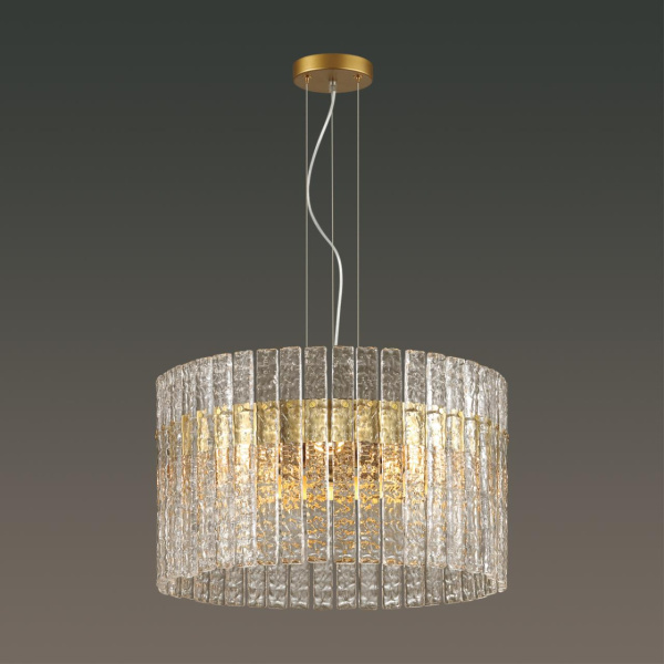 Люстра E14 6*40W MERKALE матов.золотой/прозрачный/стекло ODEON LIGHT