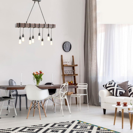 Люстра E27 8*60W 220V KLAUS черный LUMION