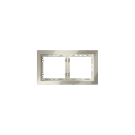 Рамка стеклянная Voltum S70 на 2 поста, (шелк, стекло)