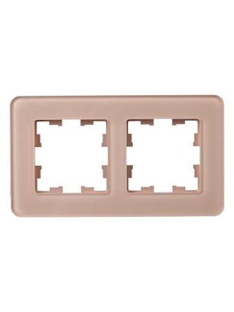 BRITE Рамка 2-мест. РУ-2-2-Бр стекло дым. RE IEK