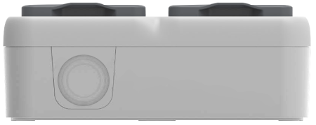 Donel W55 Розетка 2-я с защ.крышк., 2К+З., накладная, серый, IP55, серия (тип) DIP55