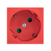 Розетка 45х45 PRO с заземлением, 45 градусов, красная EKF