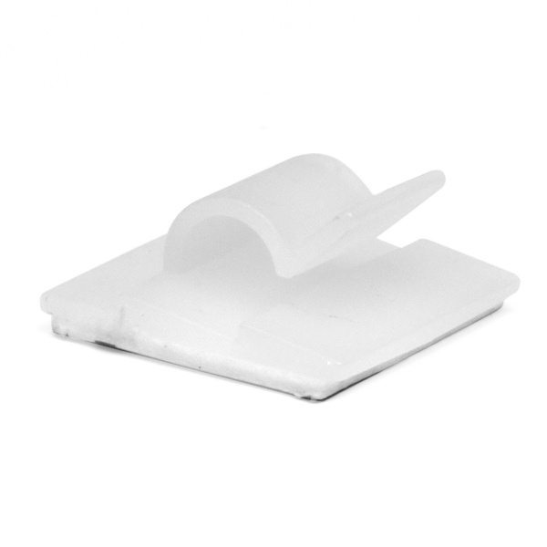 Клипса самоклеящаяся для кругл.кабеля,белая, 10х5х4,9 DKC