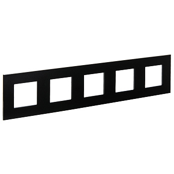 SKANDY Рамка 5-местная SK-F35Bl металл черный IEK